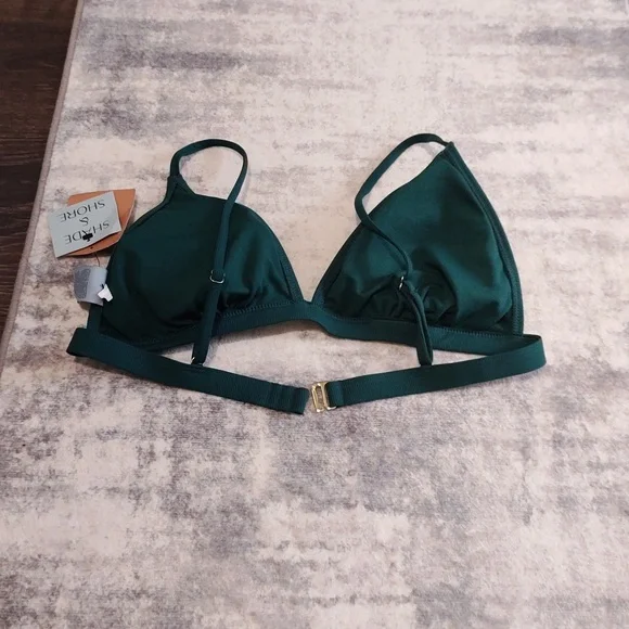 Shade & Shore Green Swimwear Top New L (12-14) - Picture 3 of 3